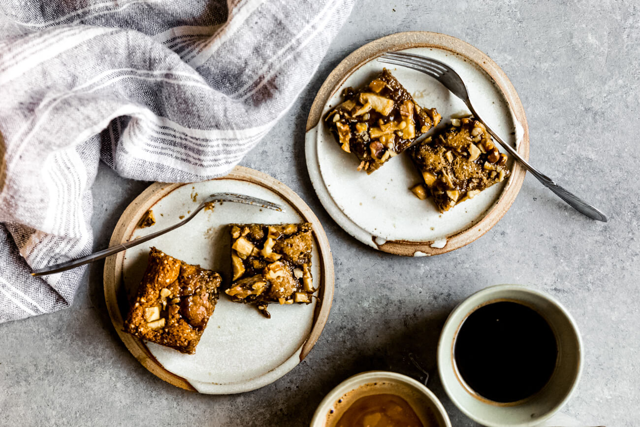 A Christmas Story® inspired caramel and Stemilt Gala apple blondies