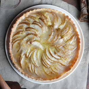 vegan pear tart, one of our best thanksgiving dessert recipes