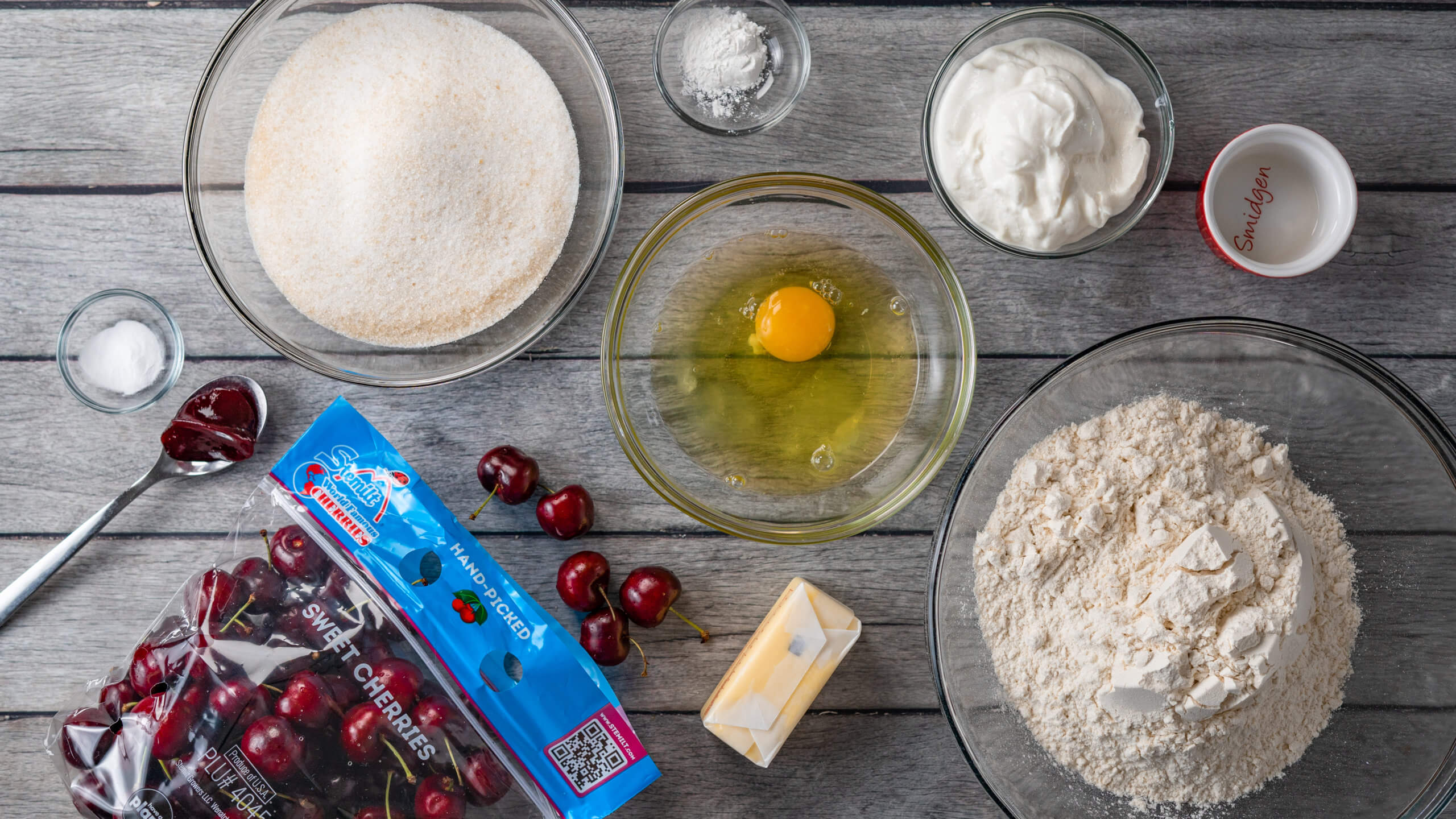 ingredients for layered cherry cake