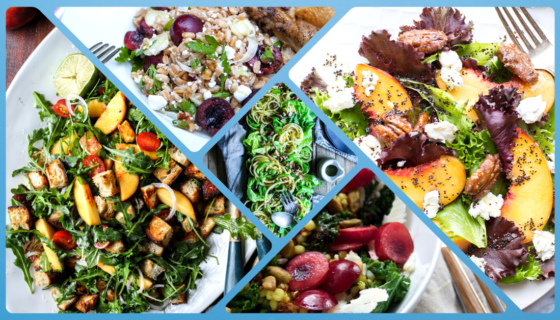 Top 5 vegetarian Summer Salad recipes image collage