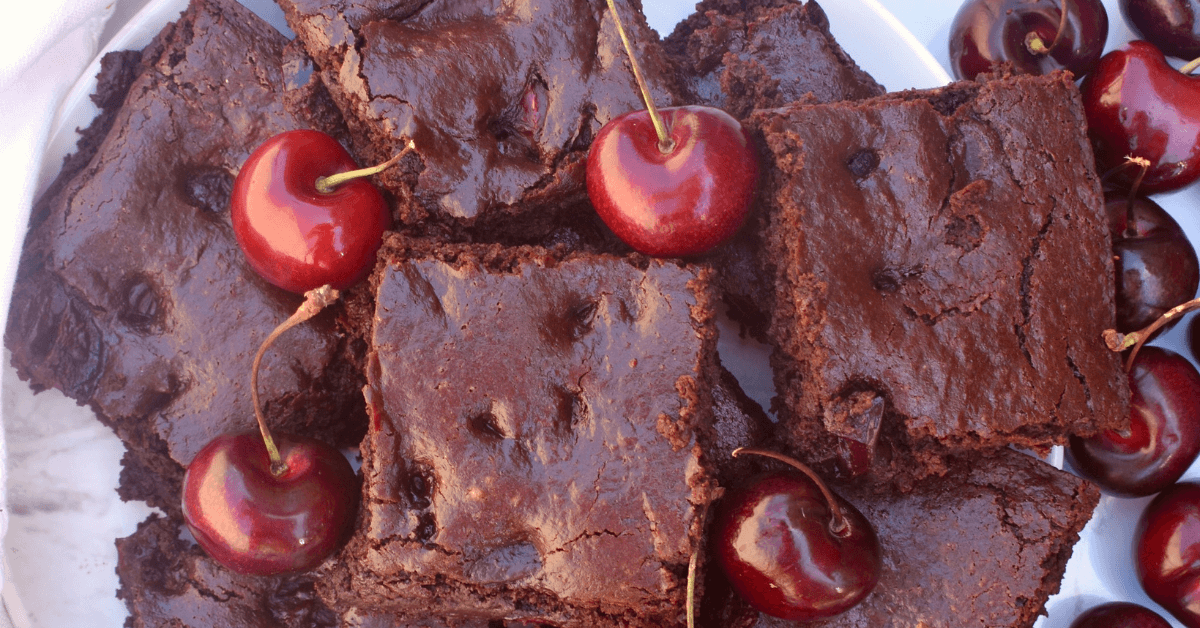 Vegan & Gluten-Free Chocolate Cherry Brownies