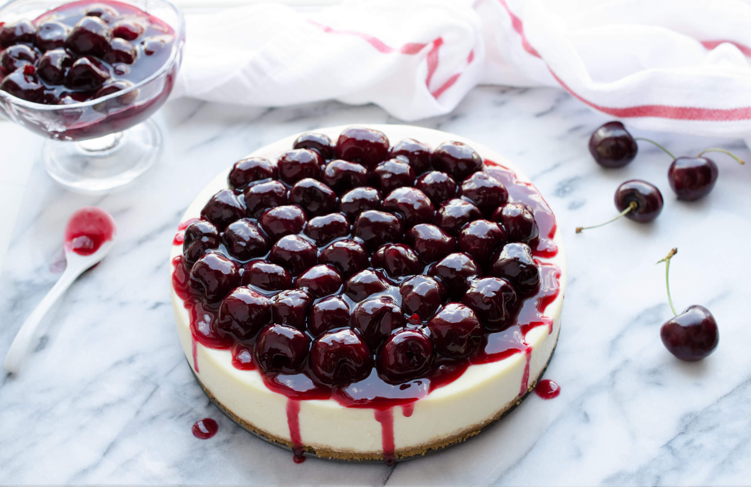 Fresh Cherry Cheesecake