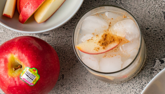 Apple Smash cocktail with Organic Pink lady apple