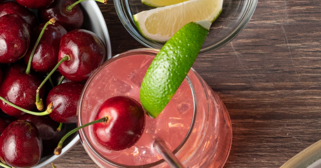 Cherry limeade with dark-sweet cherries