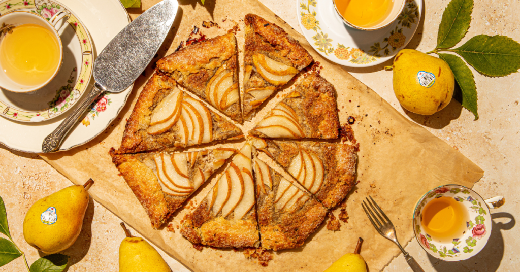 Cut Pear Frangipane Galette