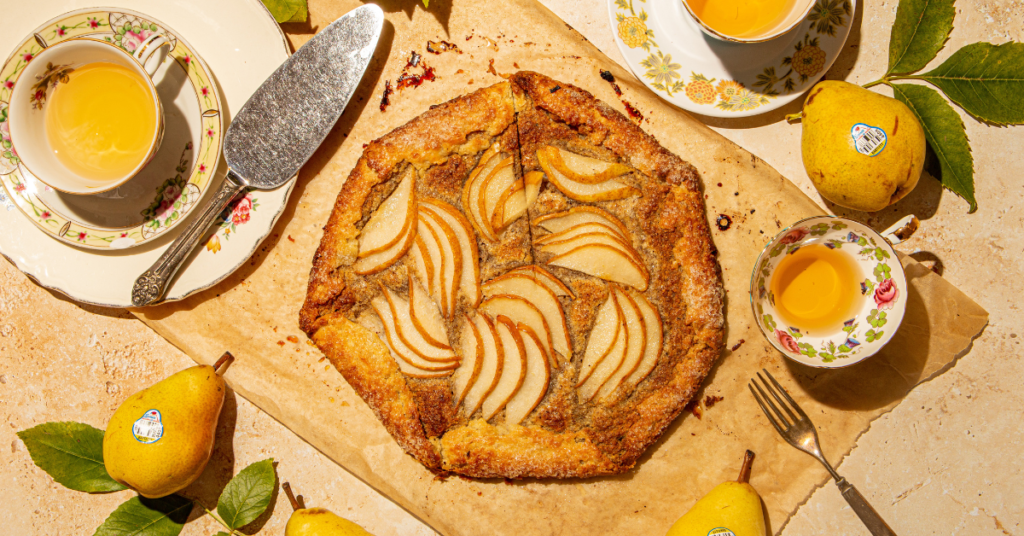 Pear Galette on display