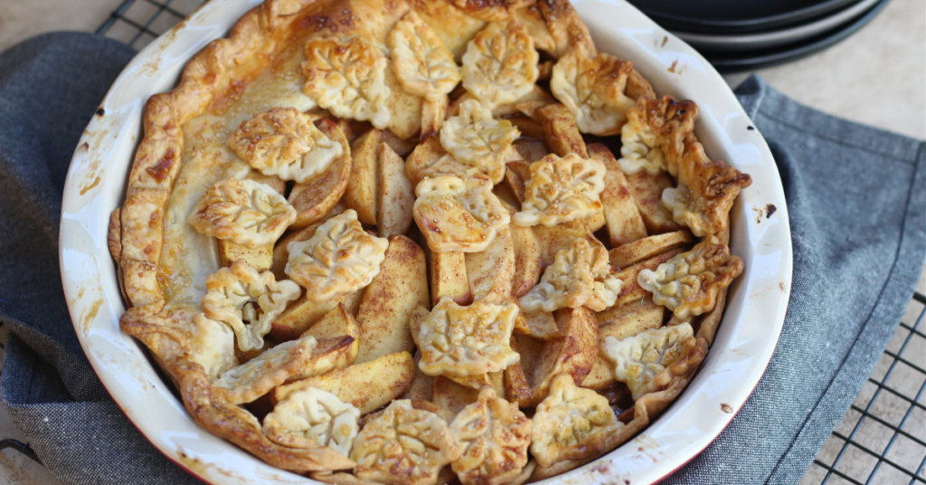 Pie Crust with leaves design