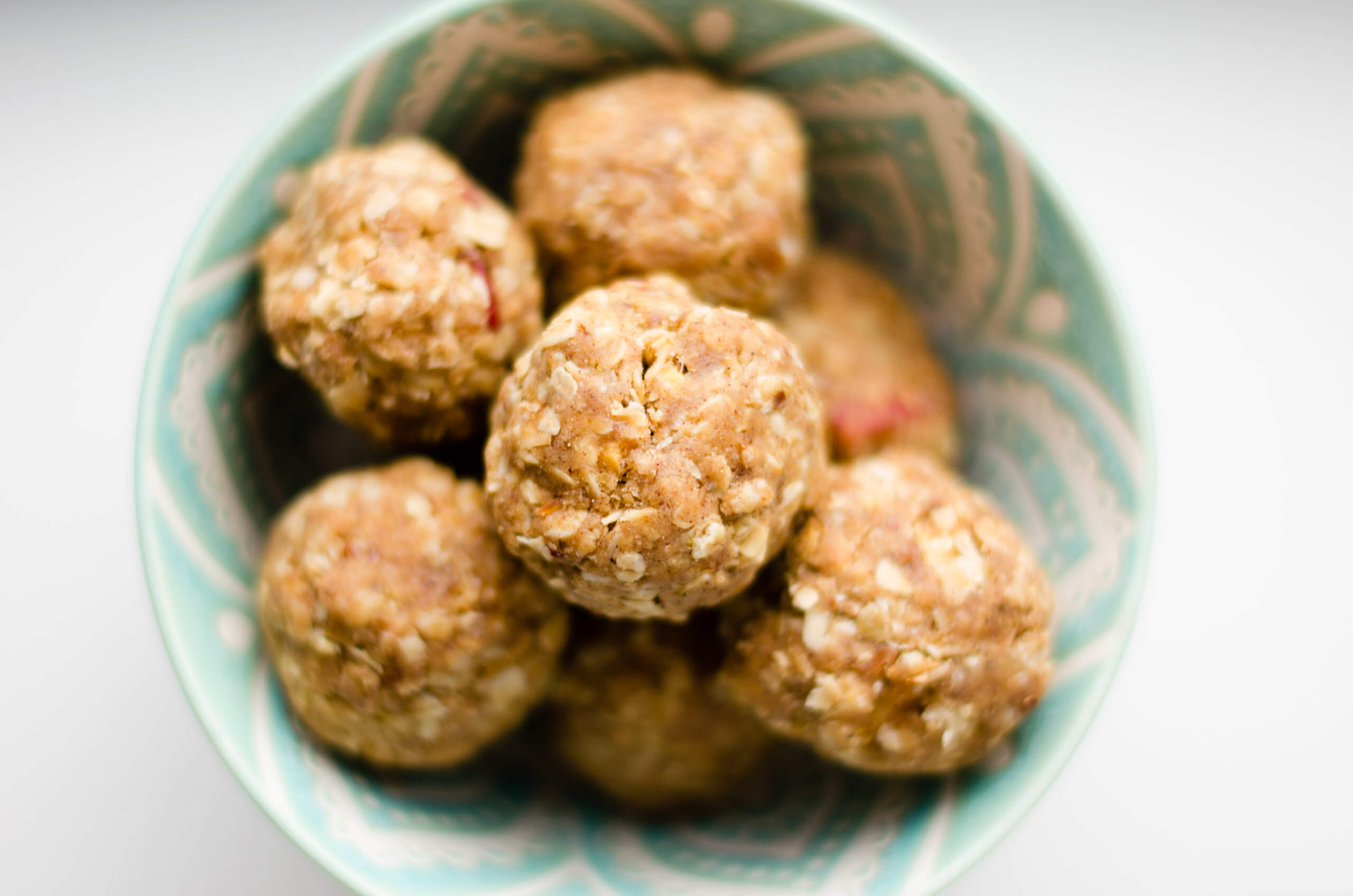 Apple Protein Bites in a bowl