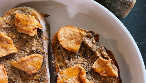 Almond Butter & Apple Toast - Emily Straw