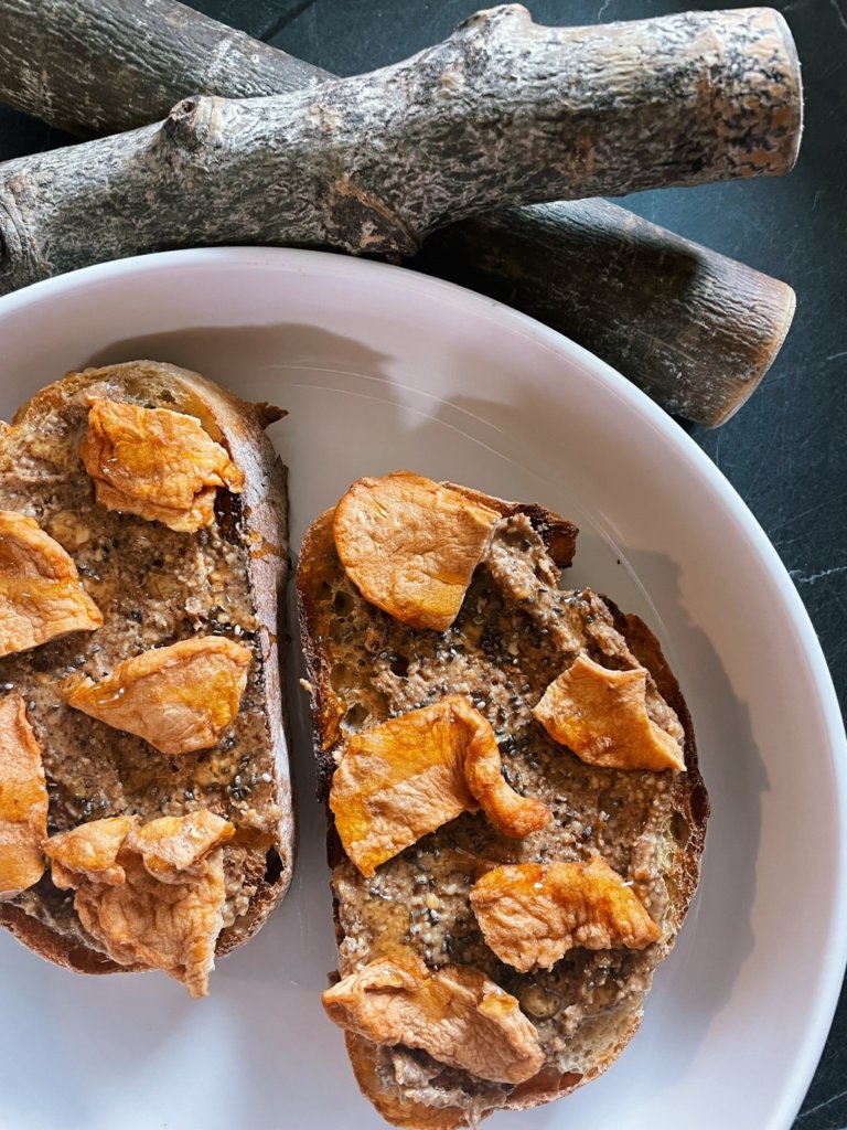 Almond Butter & Apple Toast - Emily Straw