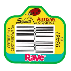 Organic Rave PLU sticker