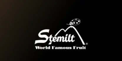 Stemilt logo with the slogan World Famous Fruit on a black background.