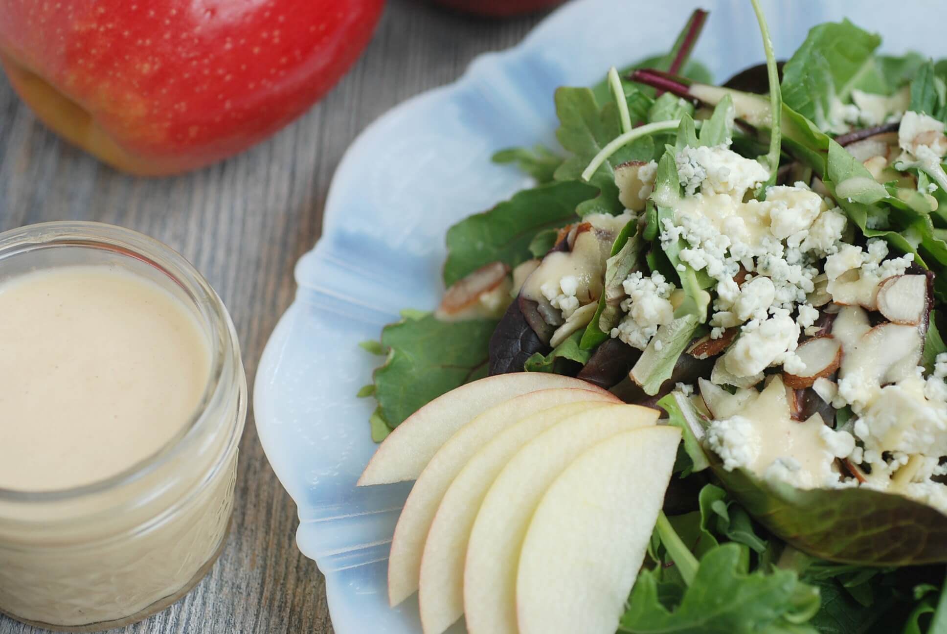 green apple dressing Winter Citrus & Fennel Mason Jar Salads with Green Apple Vinaigrette Produce with Amy