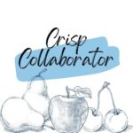 Illustration of pears and apples with 'Crisp Collaborator' text for fruit collaboration.