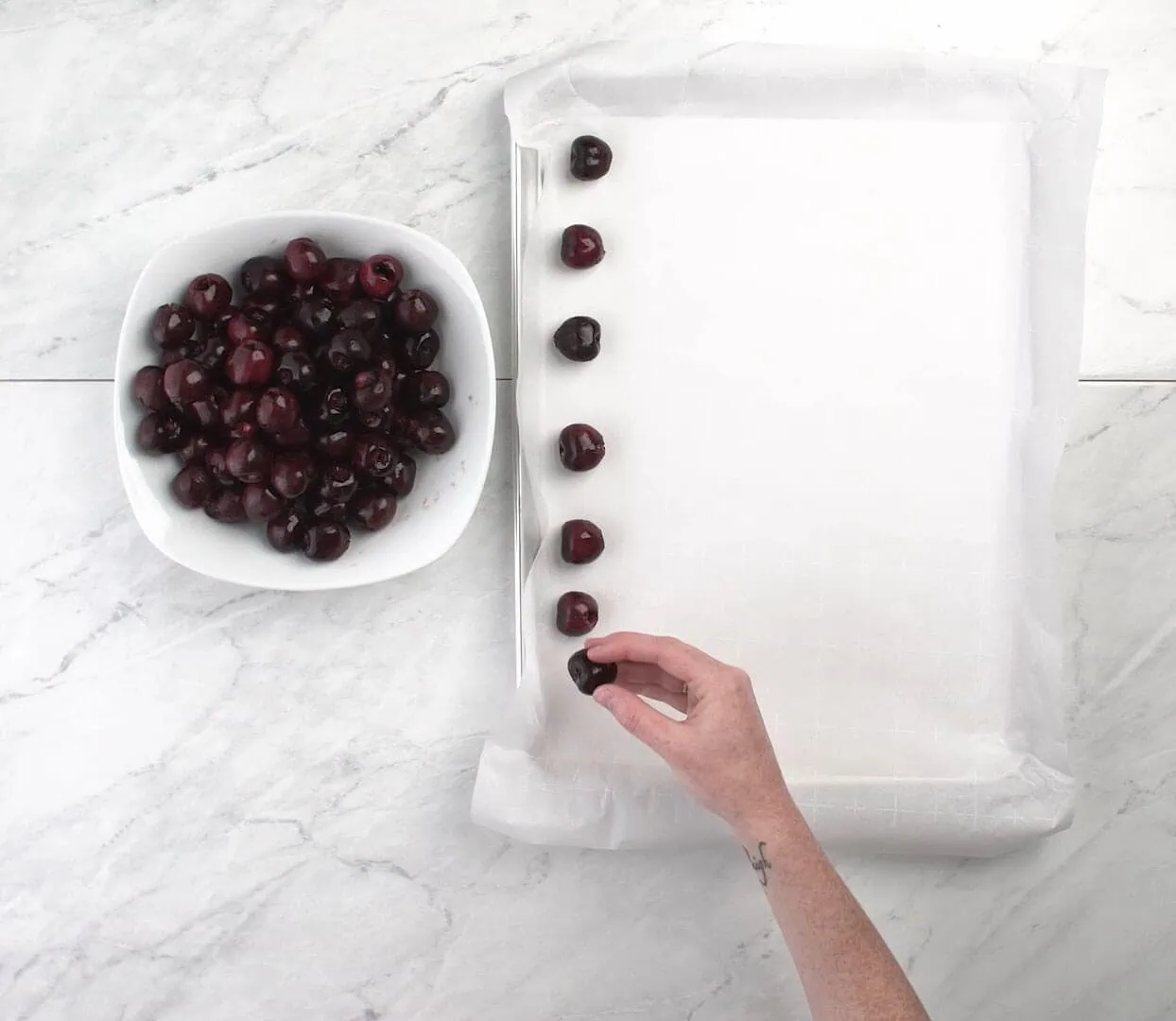 how to freeze cherries