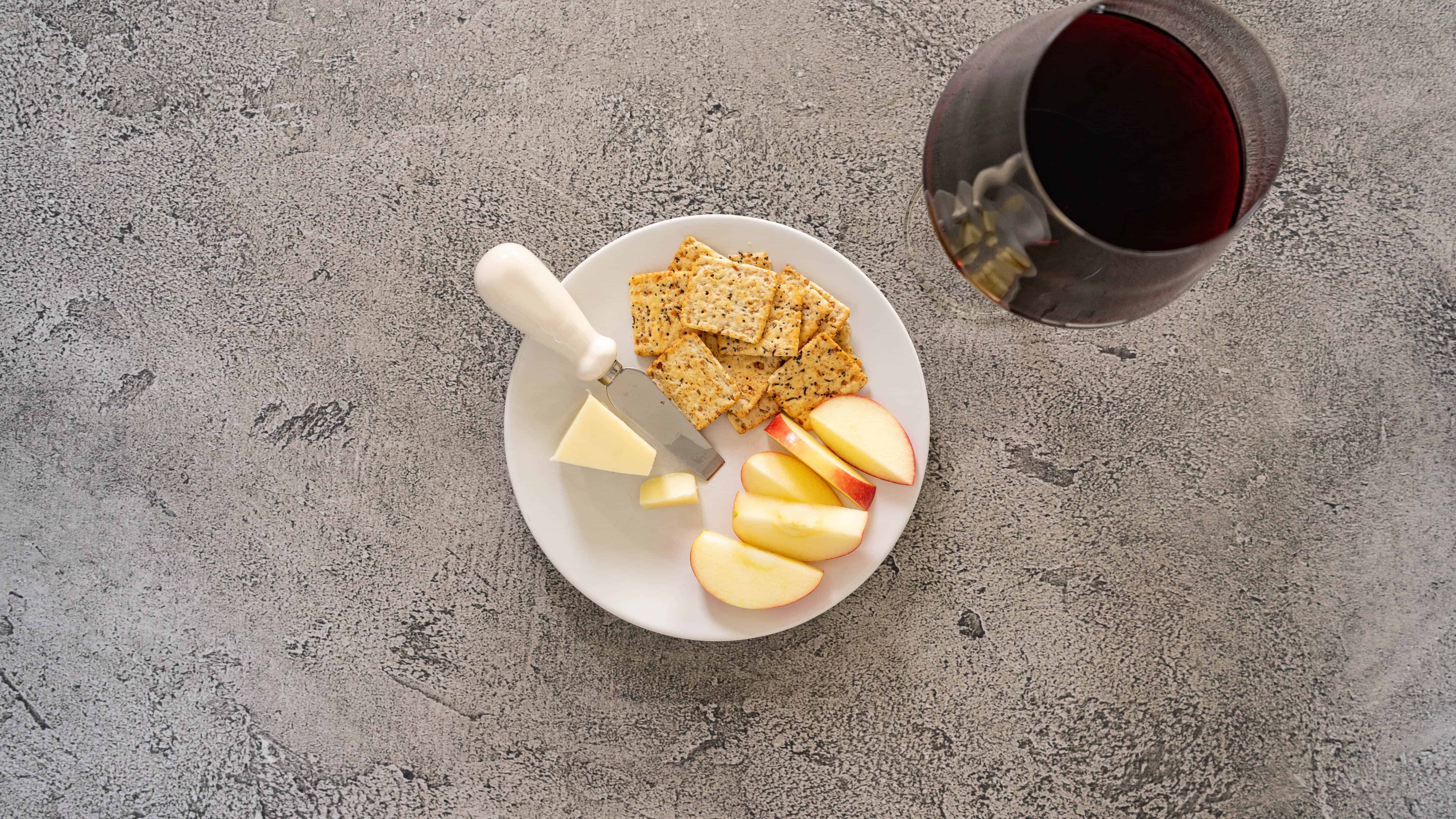 Gruyere Cheese, Honeycrisp Apples, and Chardonnay